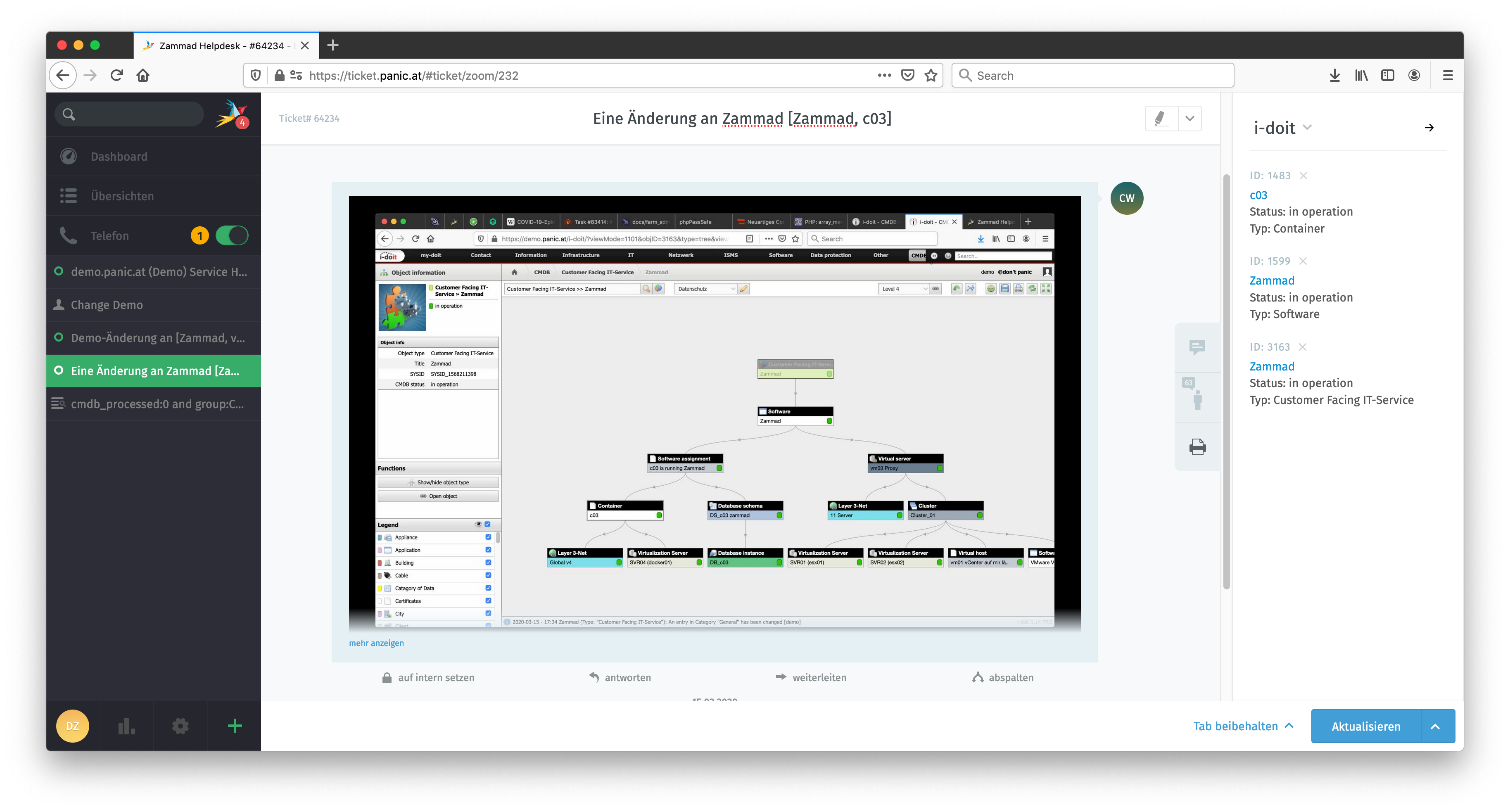 i-doit Objekte in Zammad