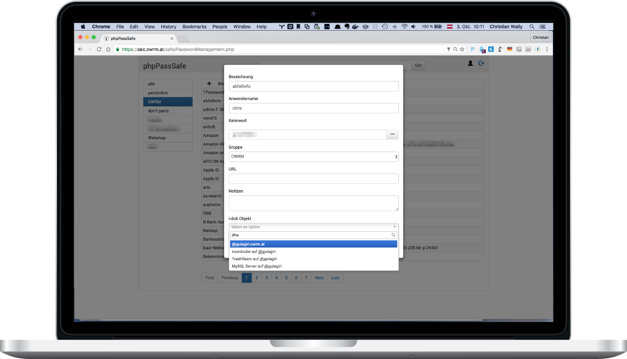 phpPassSafe Screenshot