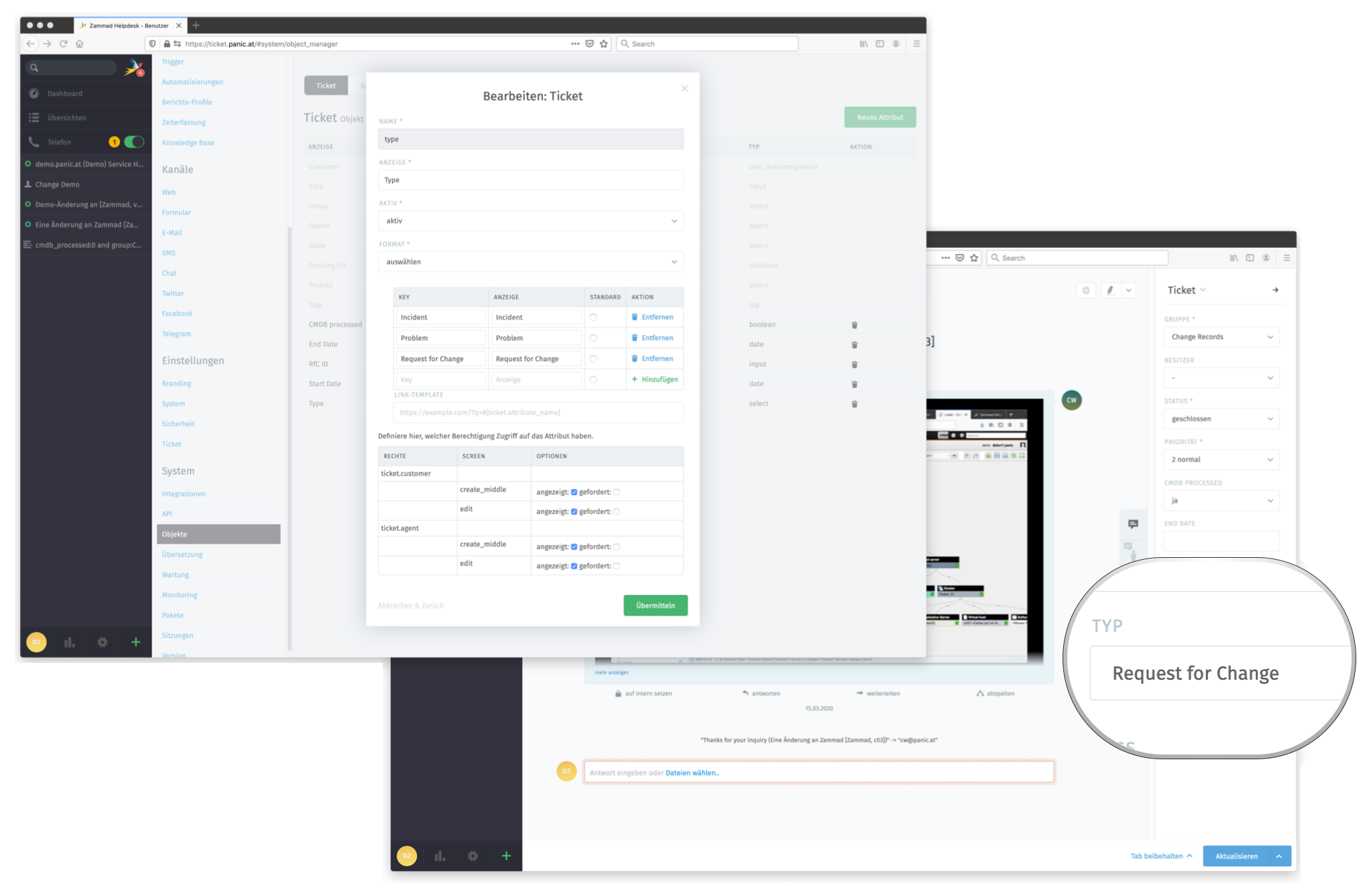 Objekt Ticket Type aktivieren